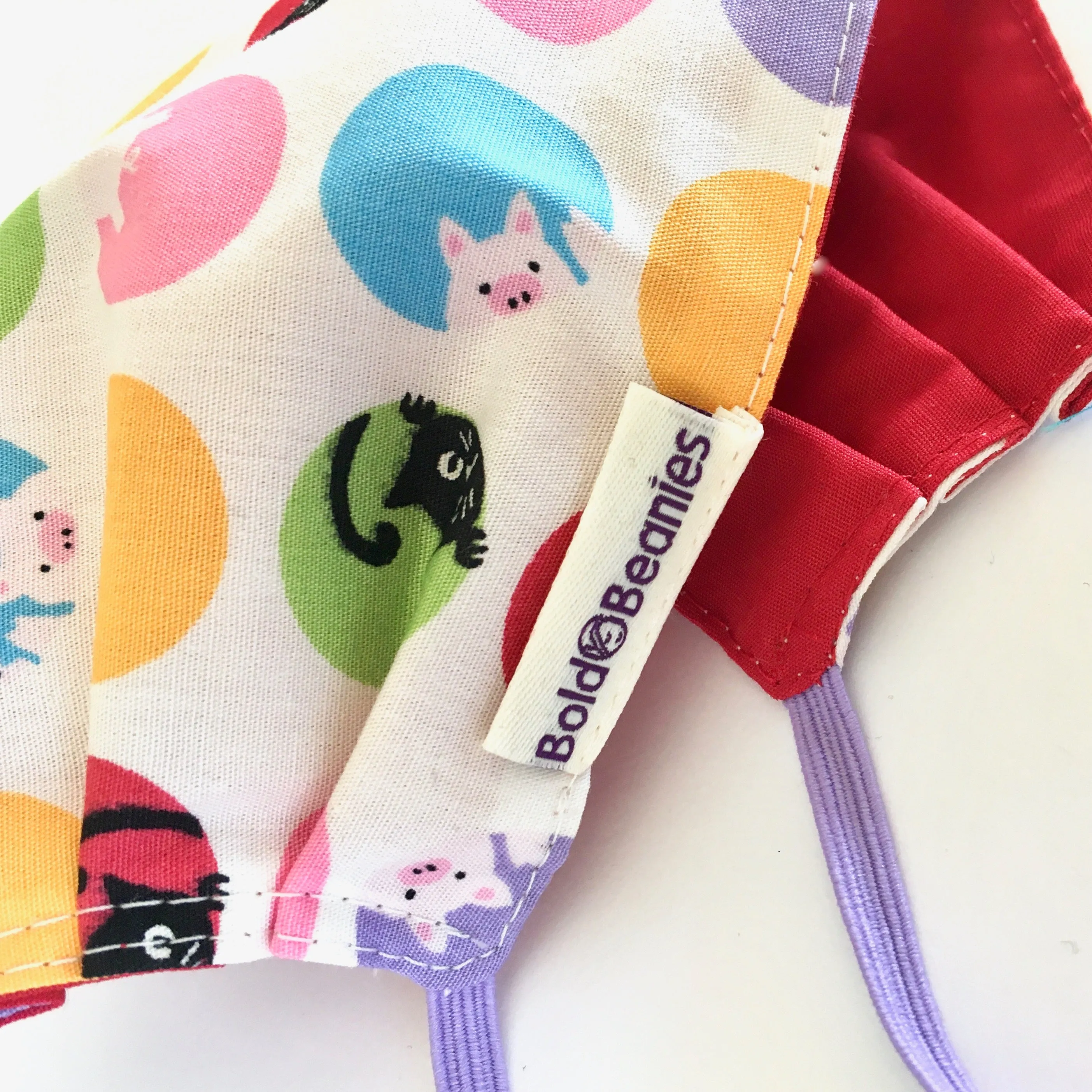 Cute Kids Surgical-Style Face Mask Dotty Animals