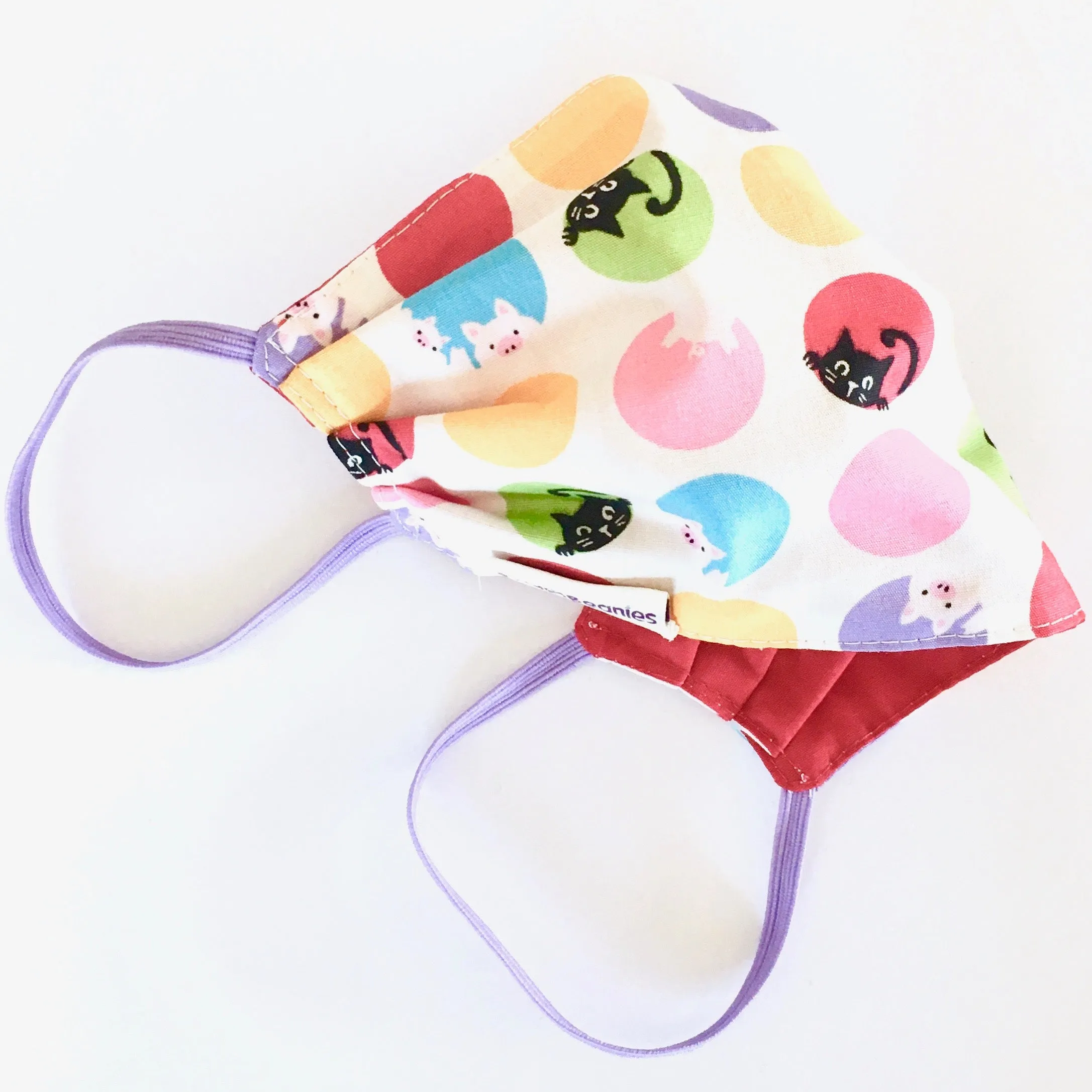 Cute Kids Surgical-Style Face Mask Dotty Animals