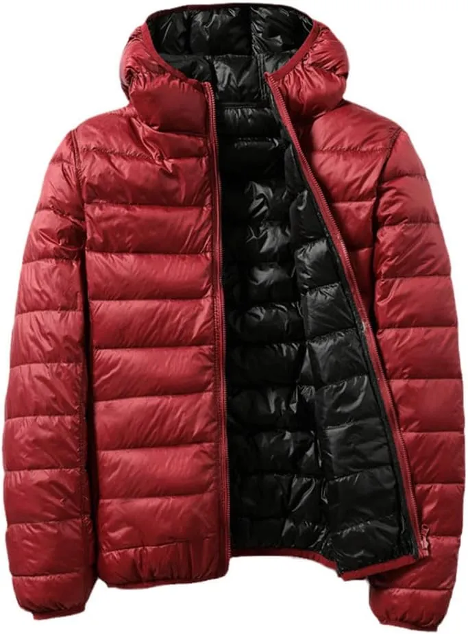 Double Side Women Jacket Ultra Light Duck Down Parkas Female Puffer Jacket Portable Down Coat