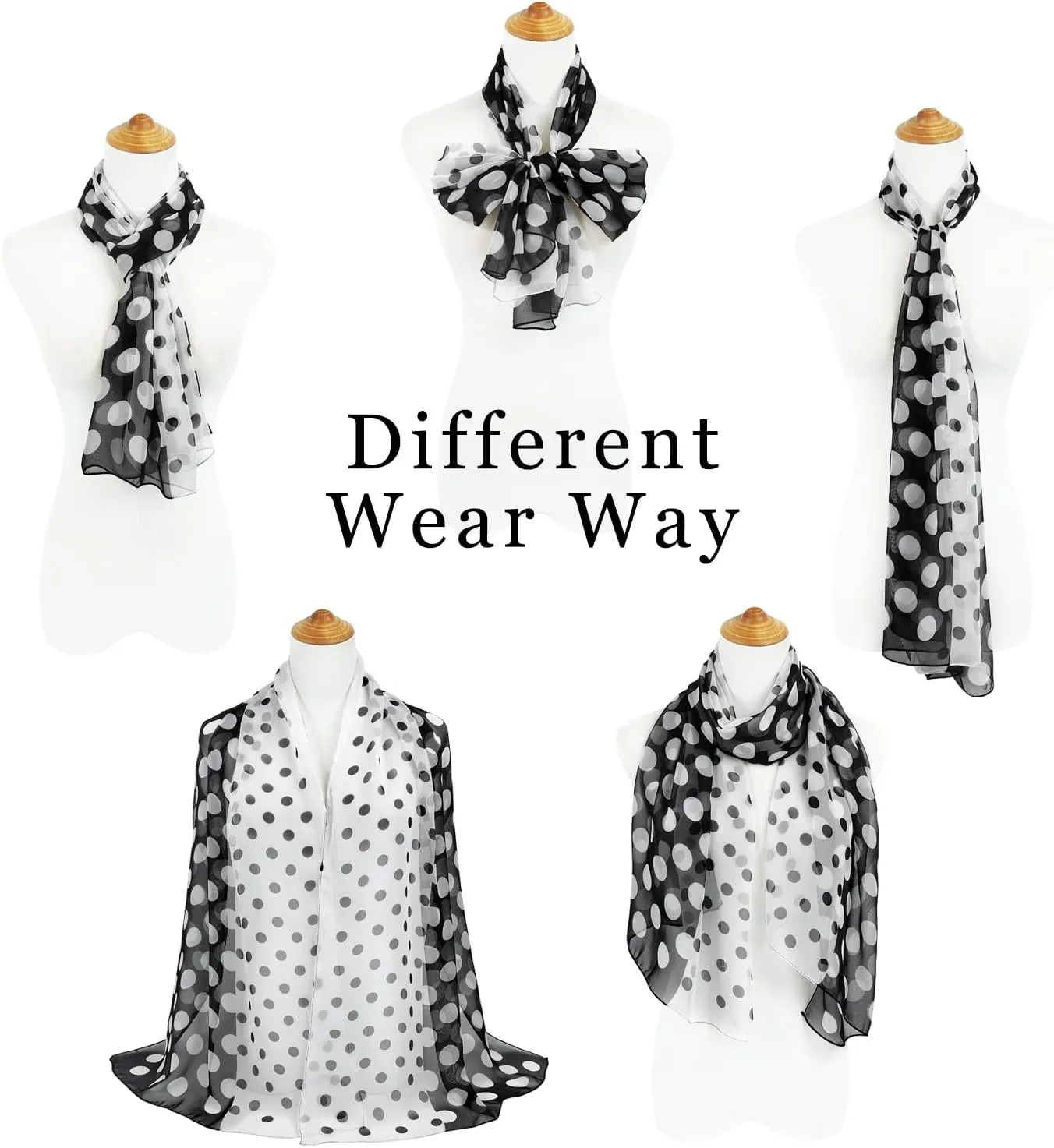 E-Clover Herebuy - Unique Women's Floral Scarves: Chiffon Flowers & Birds Printed Scarf