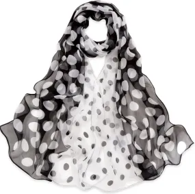 E-Clover Herebuy - Unique Women's Floral Scarves: Chiffon Flowers & Birds Printed Scarf