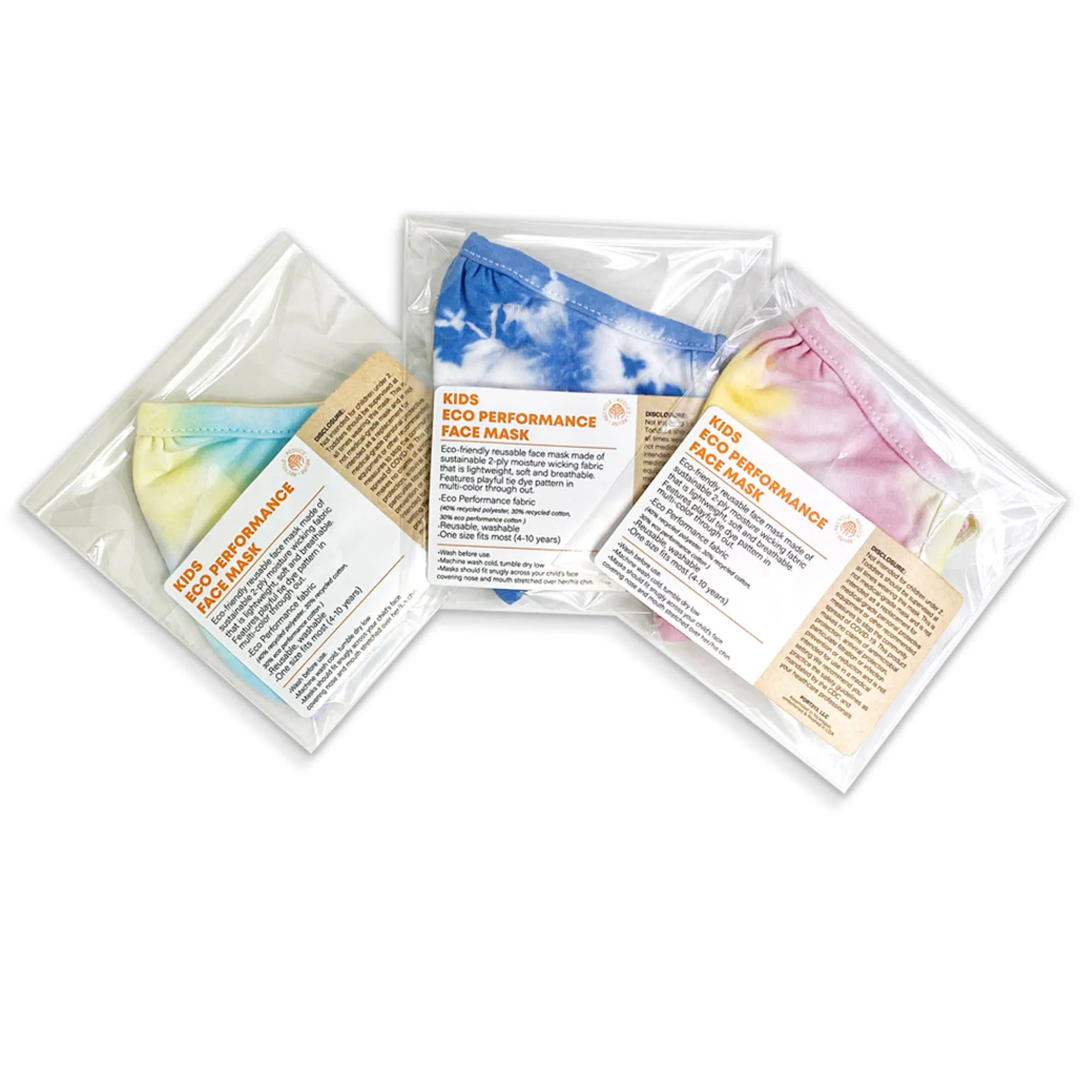 Eco-friendly Tie Dye Face Masks for Kids