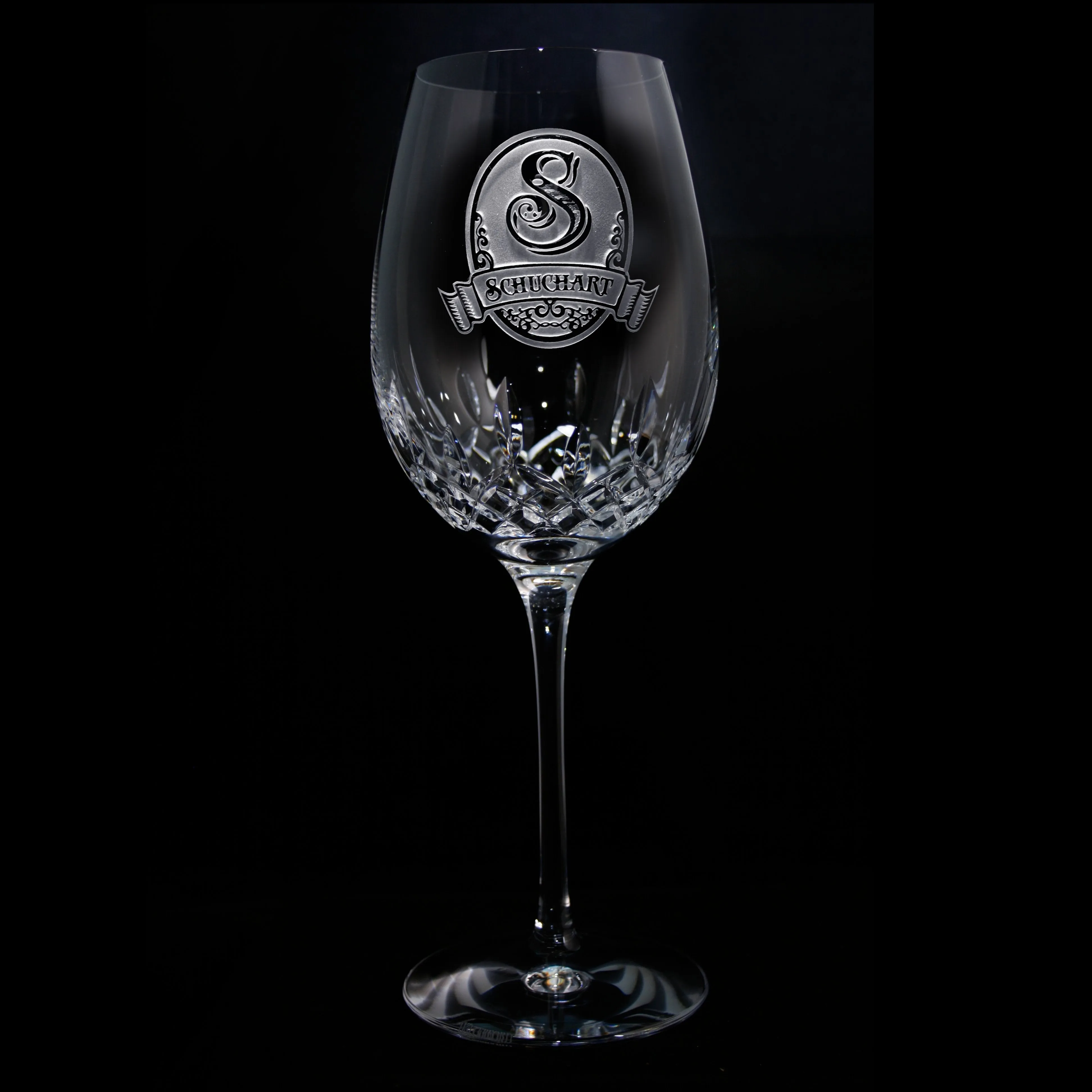 Engraved Waterford Crystal Wine Glass