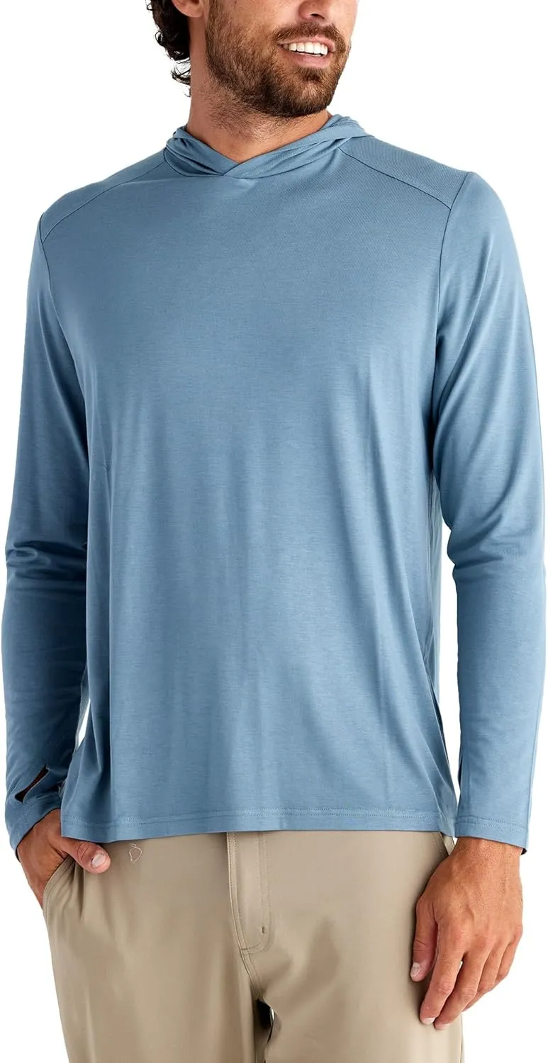 Free Fly Men's Shade Hoodie - UPF 50  Sun Protection Moisture Wicking, Breathable Bamboo Viscose Outdoor Shirt for Men