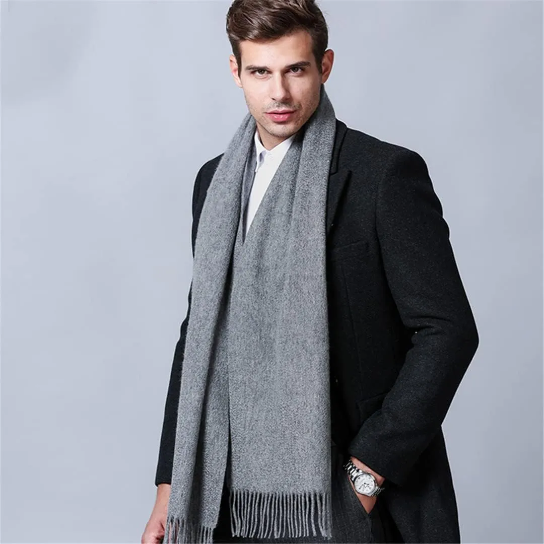 Hcclijo Cashmere Scarf Men Winter Men Scarf Unisex Women Thick Warm Neck Scarf Male Shawls
