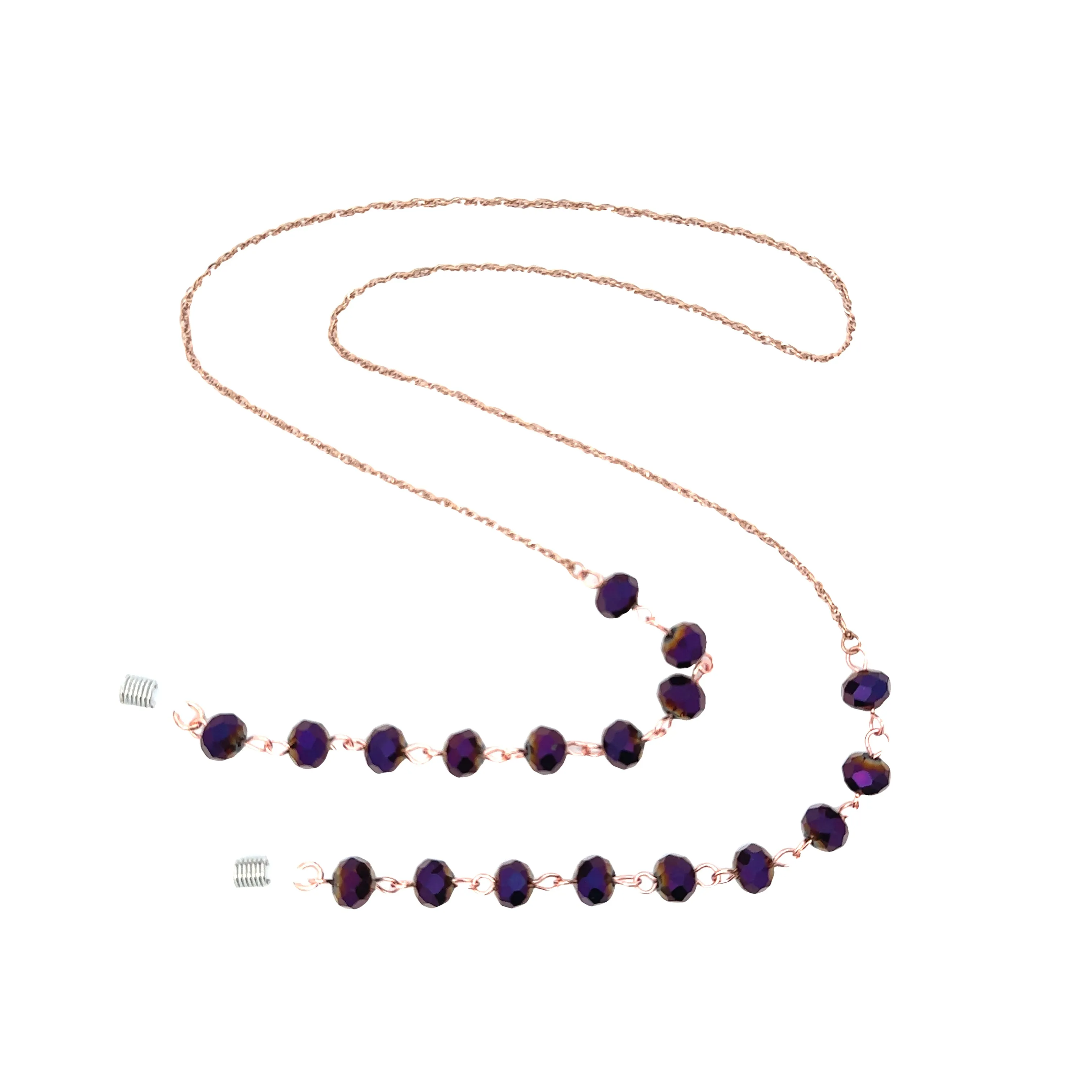 LAST CHANCE 40 % OFF-Glasses Crystal Chain - Deep Purple