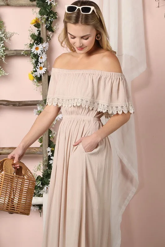 Long And Flowy Dress (Off The Shoulder Maxi Dress)
