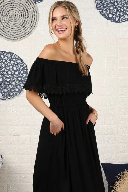 Long And Flowy Dress (Off The Shoulder Maxi Dress)