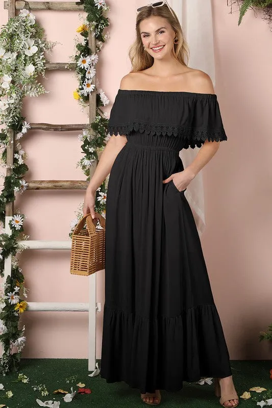 Long And Flowy Dress (Off The Shoulder Maxi Dress)