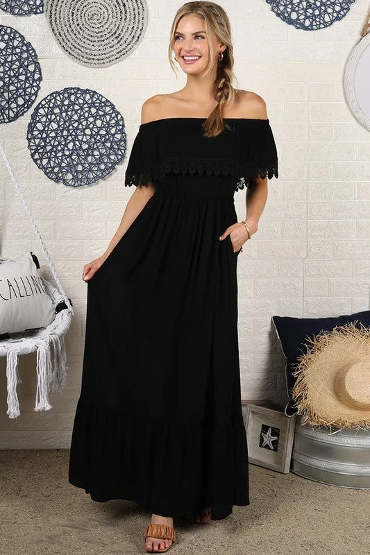Long And Flowy Dress (Off The Shoulder Maxi Dress)