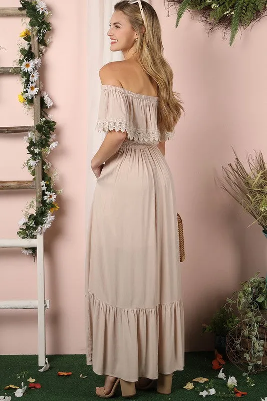 Long And Flowy Dress (Off The Shoulder Maxi Dress)