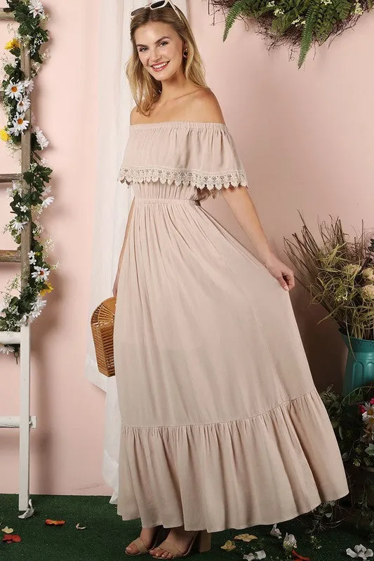 Long And Flowy Dress (Off The Shoulder Maxi Dress)