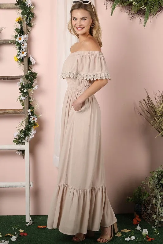 Long And Flowy Dress (Off The Shoulder Maxi Dress)