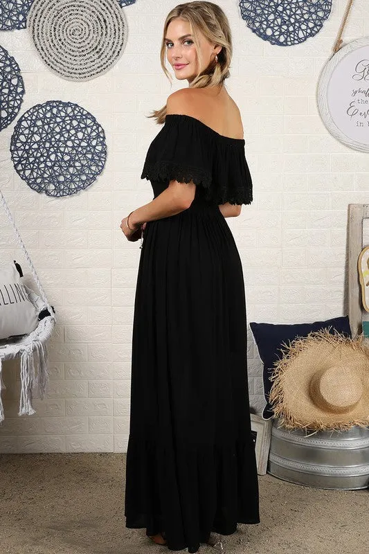 Long And Flowy Dress (Off The Shoulder Maxi Dress)