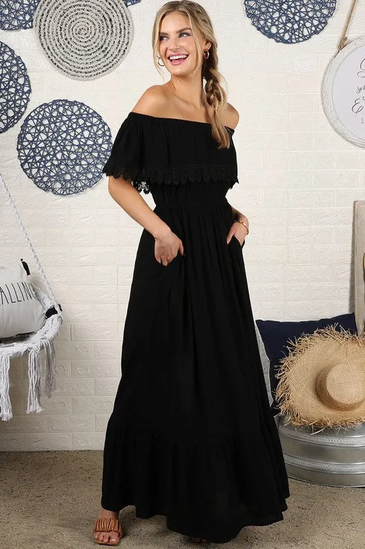 Long And Flowy Dress (Off The Shoulder Maxi Dress)