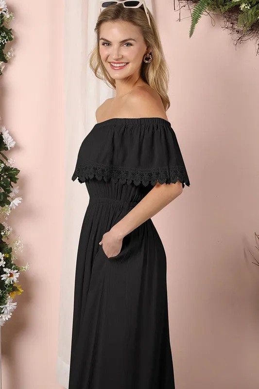 Long And Flowy Dress (Off The Shoulder Maxi Dress)