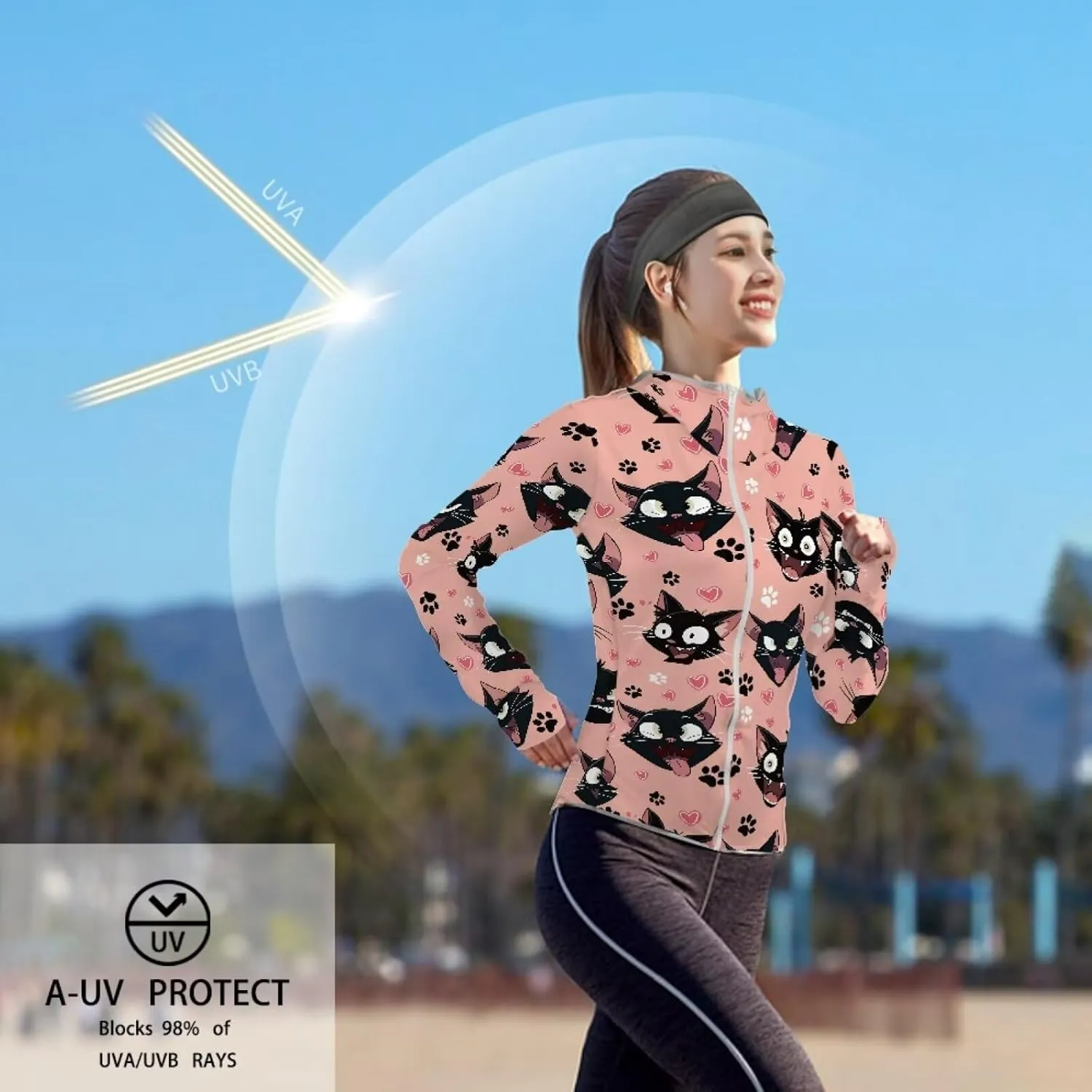 Long Sleeve Womens Sun-Proof Jacket Lightweight Cooling Sunscreen Shirt