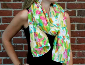 Multi Color Impressionistic Scarf | SALE