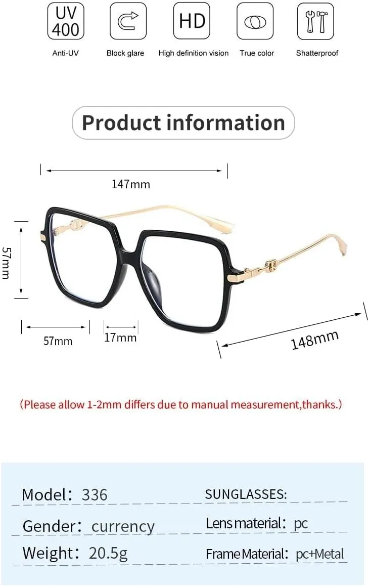 Oversized Square Reading Glasses Women Men, Big Frame Blue Light Blocking Eyeglasses Large Computer Goggle Readers (Color : Tortoiseshell, Size :  3.50-x)