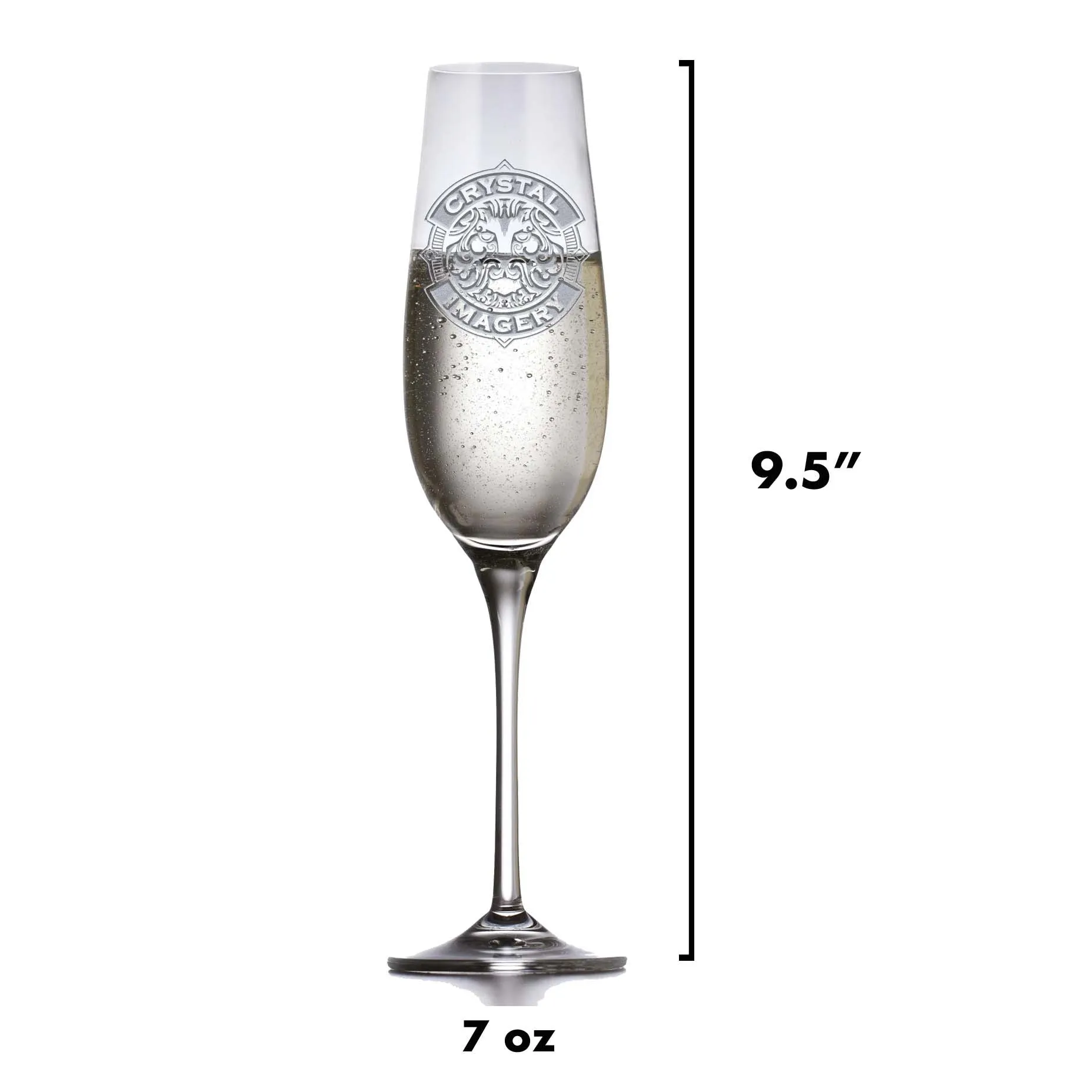 Personalized Crystal Champagne Glass