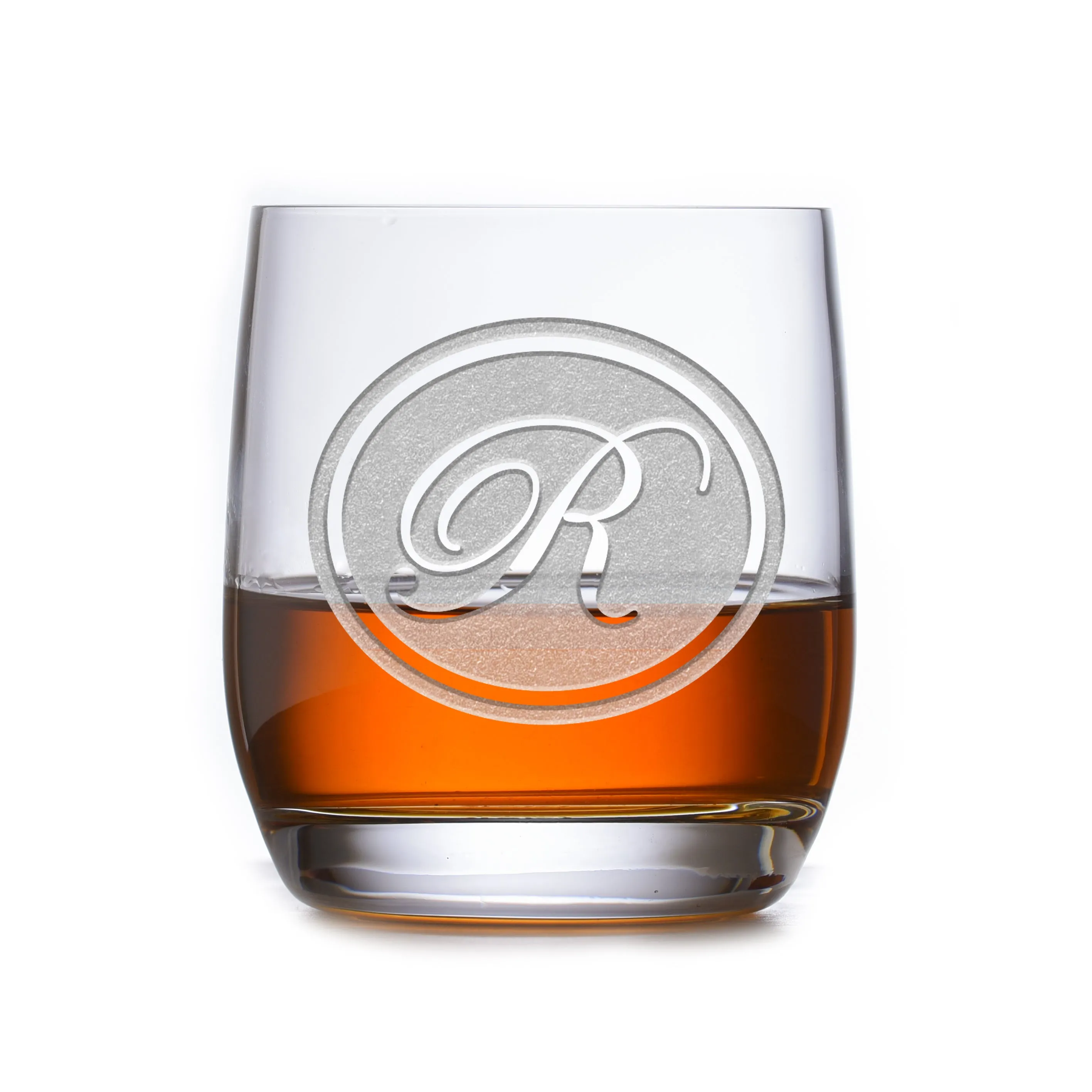 Personalized Stolzle Weinland Crystal Rocks Whiskey Glass