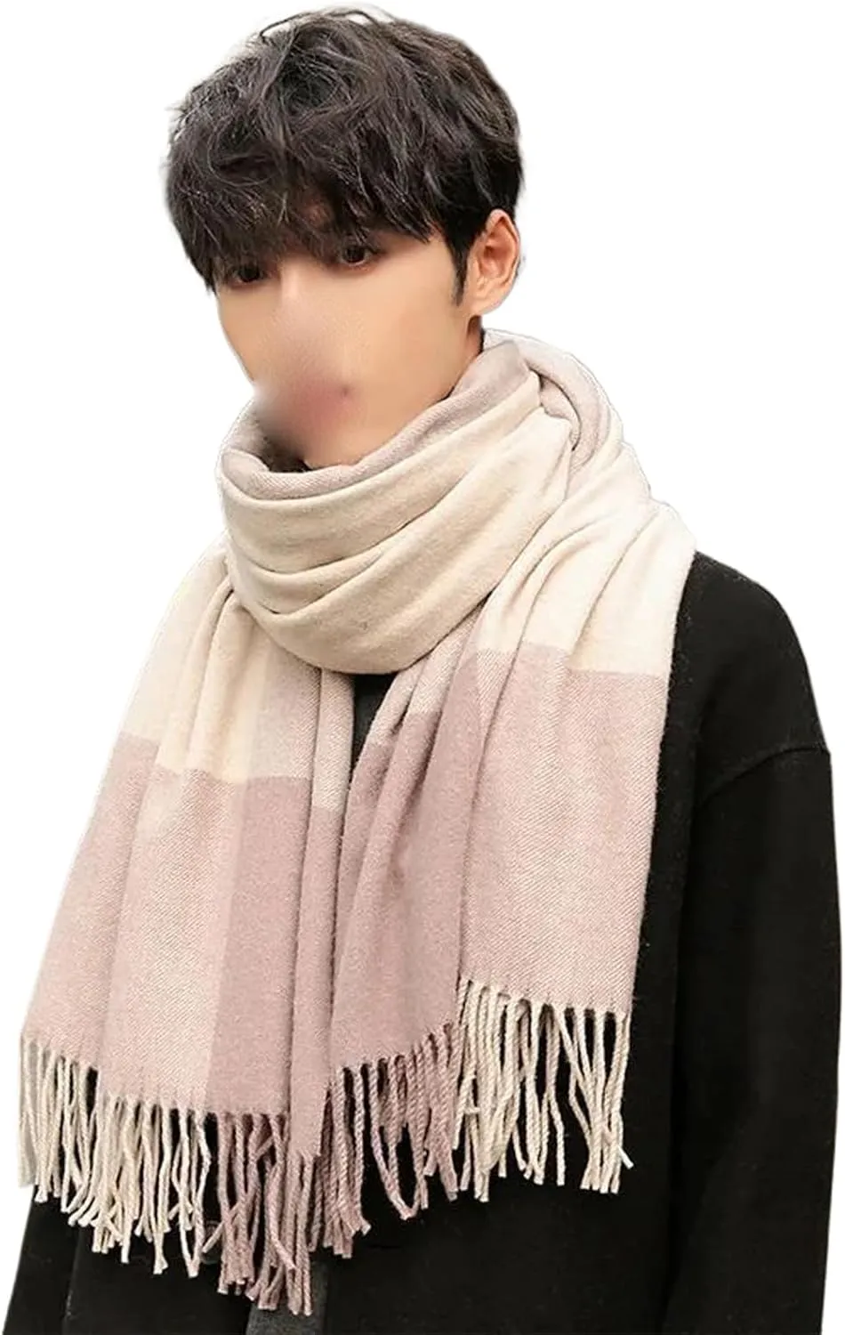Plaid Wool Scarf For Men Winter Shawls Wraps Warm Neckerchief Muffler Neck Warmer Thick Soft Scarves Scarves Male