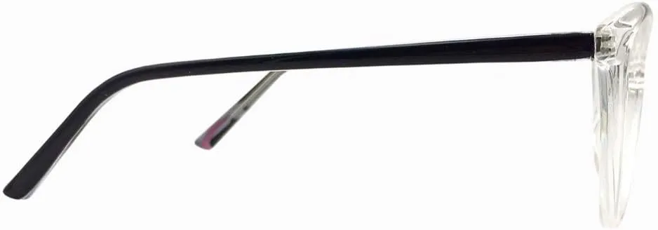 ProEyes Octans, Progressive Blue Light Blocking Readers, 0 Strength on Top Lens (2 Crystal, 2.50 x)