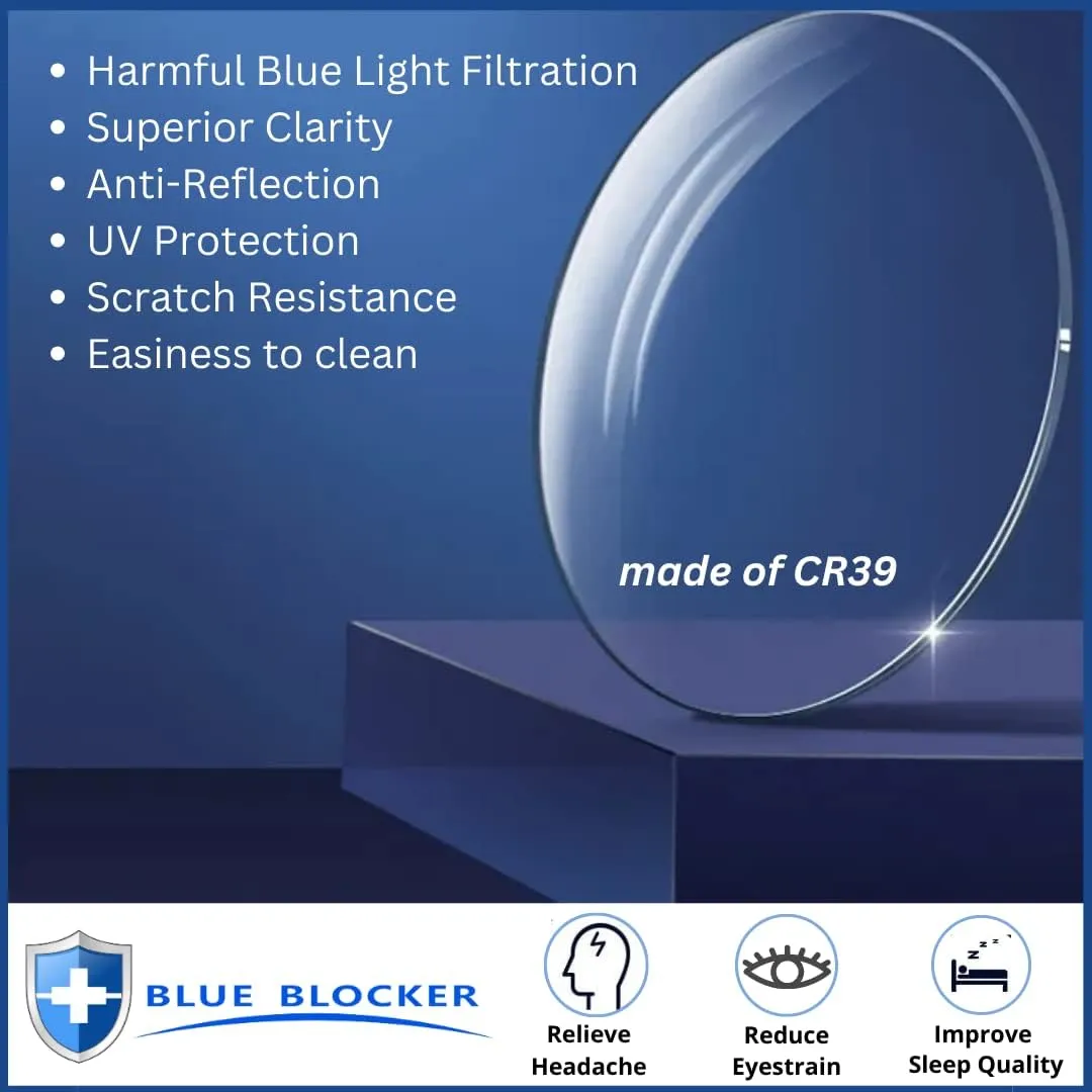 ProEyes Octans, Progressive Blue Light Blocking Readers, 0 Strength on Top Lens (2 Crystal, 2.50 x)