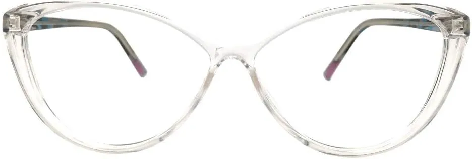 ProEyes Octans, Progressive Blue Light Blocking Readers, 0 Strength on Top Lens (2 Crystal, 2.50 x)