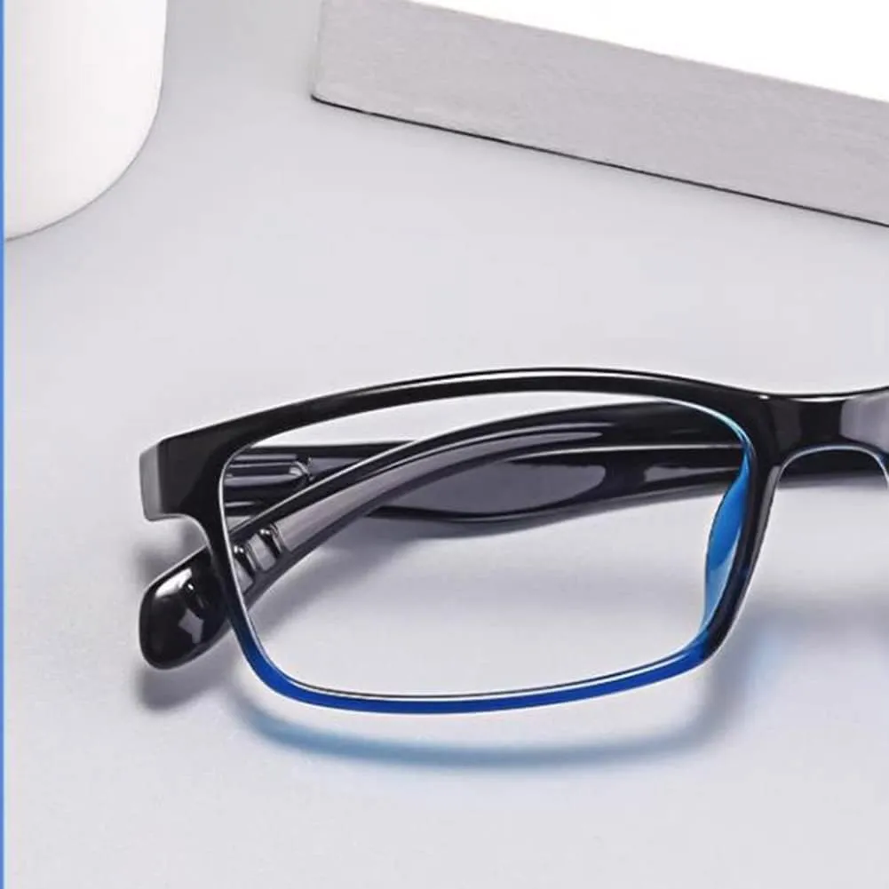 Reading Glasses Blue Light Blocking, Computer Reader for Women Men,Anti UV Glare Eyeglasses Stylish TR Frame Eyeglasses with Spring Hinges (Color : Blue, Size : 1.5X)