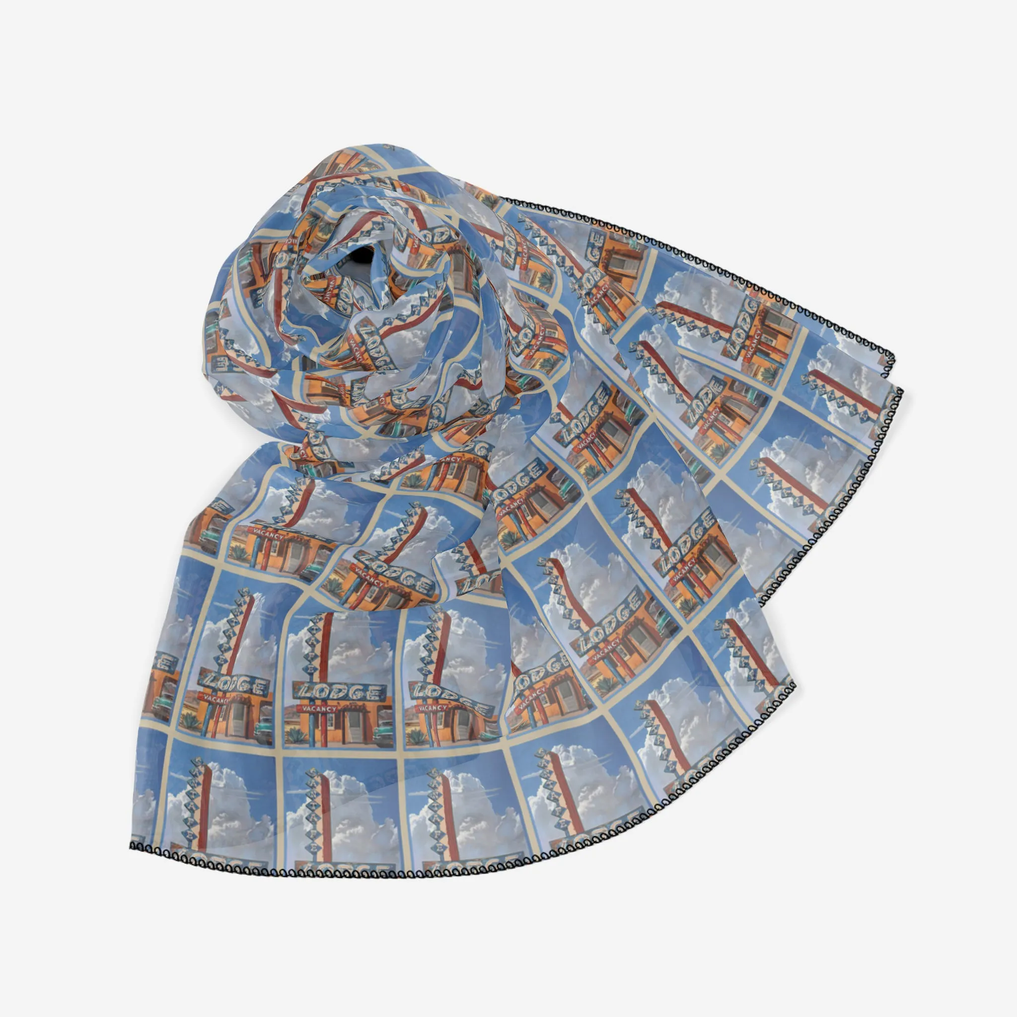 Santa Fe Lodge Chiffon Scarf
