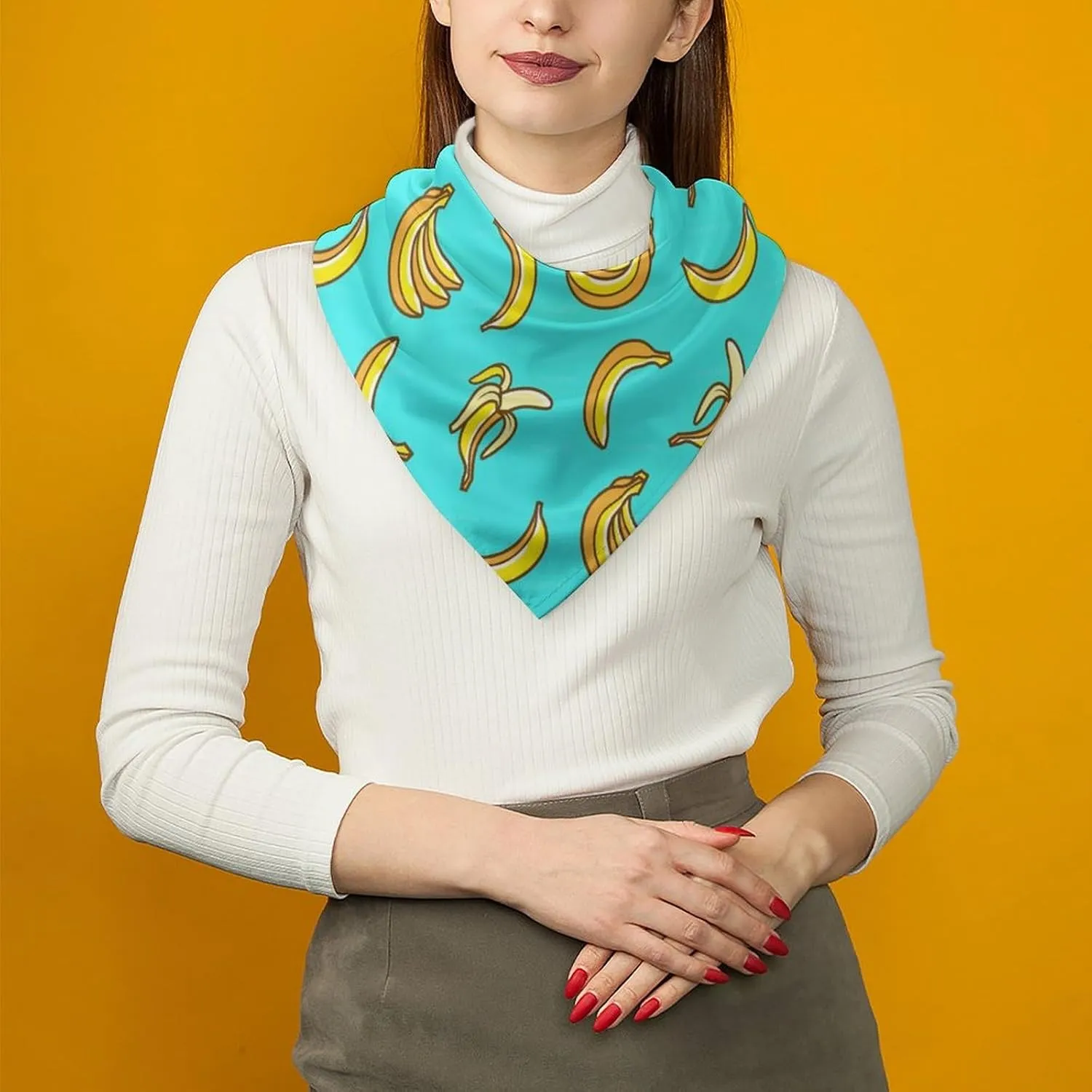 Tropical Banana Kerchief Man's Womens Multi-Purpose Square Scarf All-Occasion 25" X 25" Inch Gift Scarf