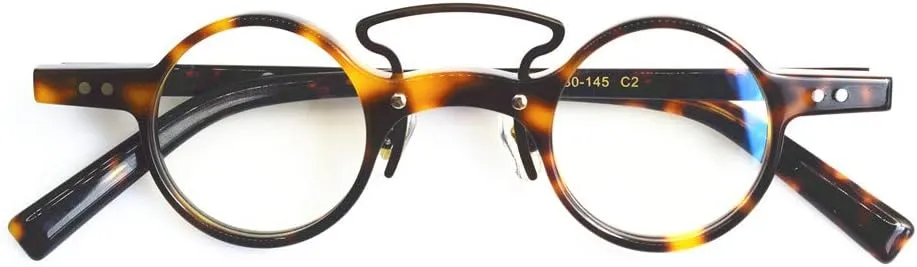 Vintage Fashion Small Round Designer Eyeglass Frames Acetate Full Rim Hand Made Glasses