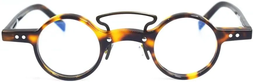 Vintage Fashion Small Round Designer Eyeglass Frames Acetate Full Rim Hand Made Glasses