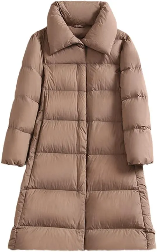 Winter Women Down Jacket Padded Warm Thick Long Puffer Coat Casual Parka Ultra Light Coat